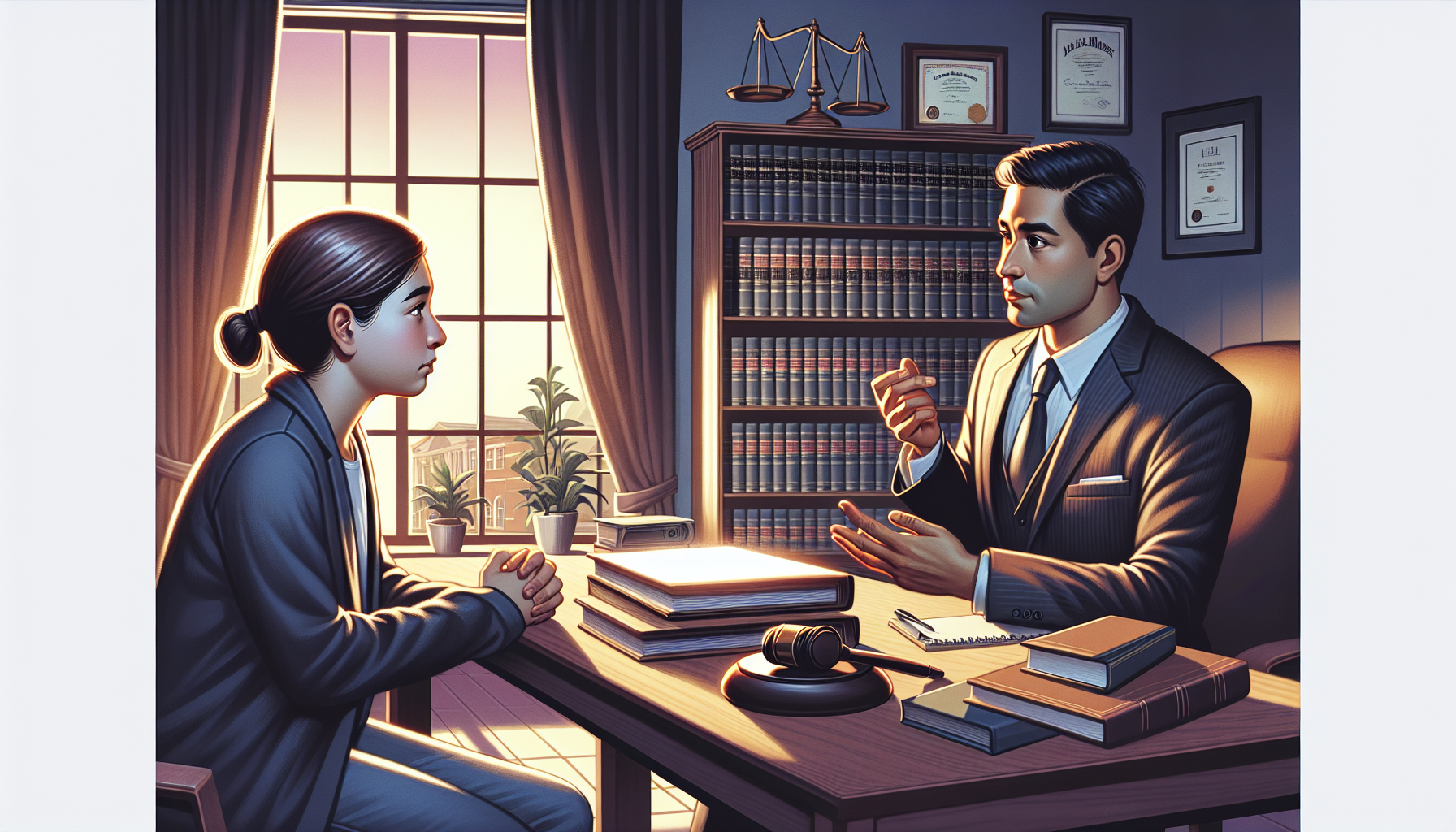 An illustration showing the importance of asking questions to a personal injury lawyer.