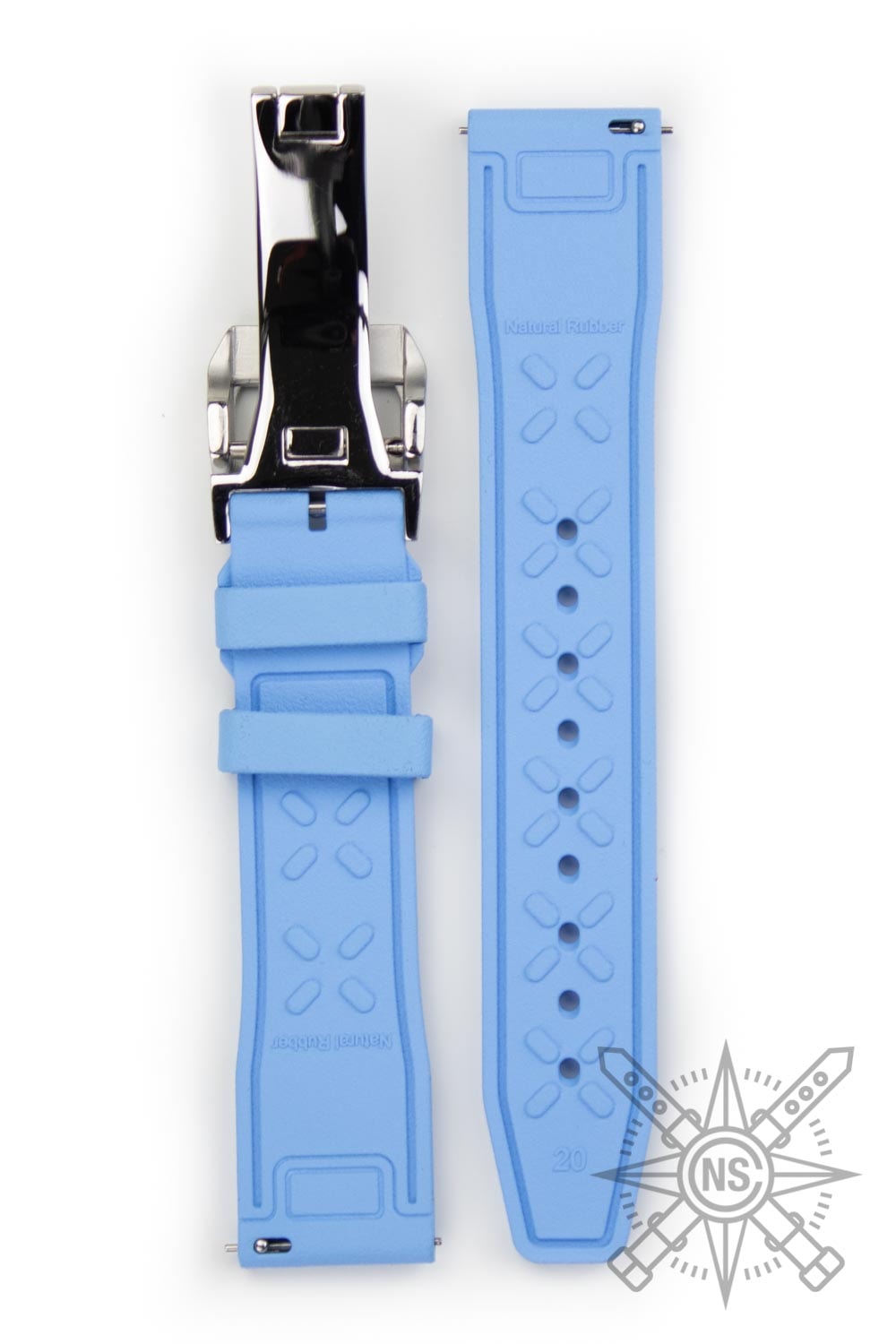 A waterproof and durable watch strap in an outdoor setting.