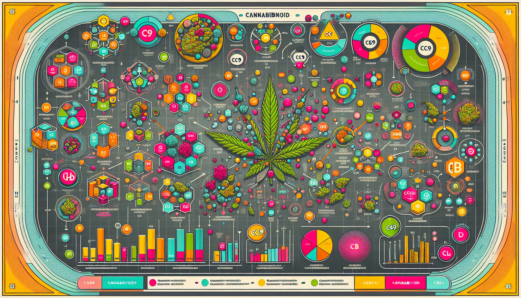 A comparison chart of different cannabinoids, including CC9 and CB9.