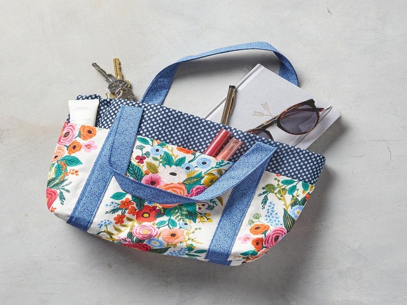 Tote Bag with Floral Design