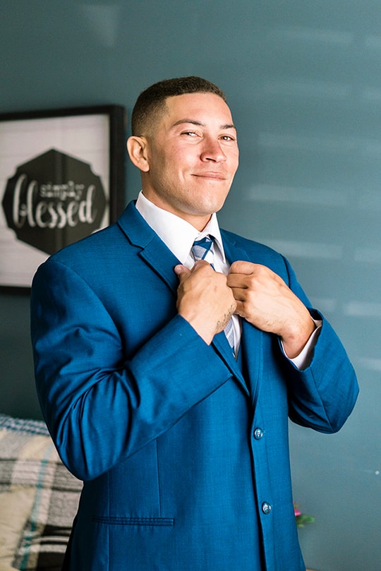 A well-organized groom's getting ready room with must-have items.