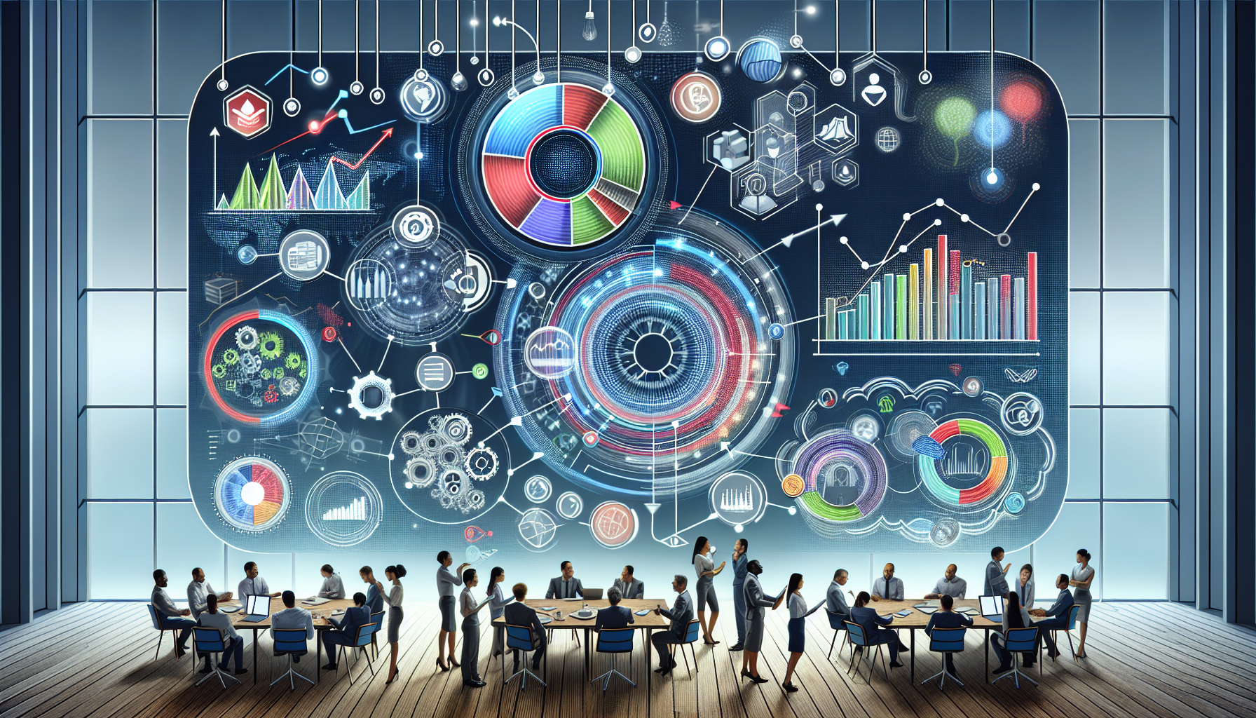 An illustration representing the measurement of change management impact.