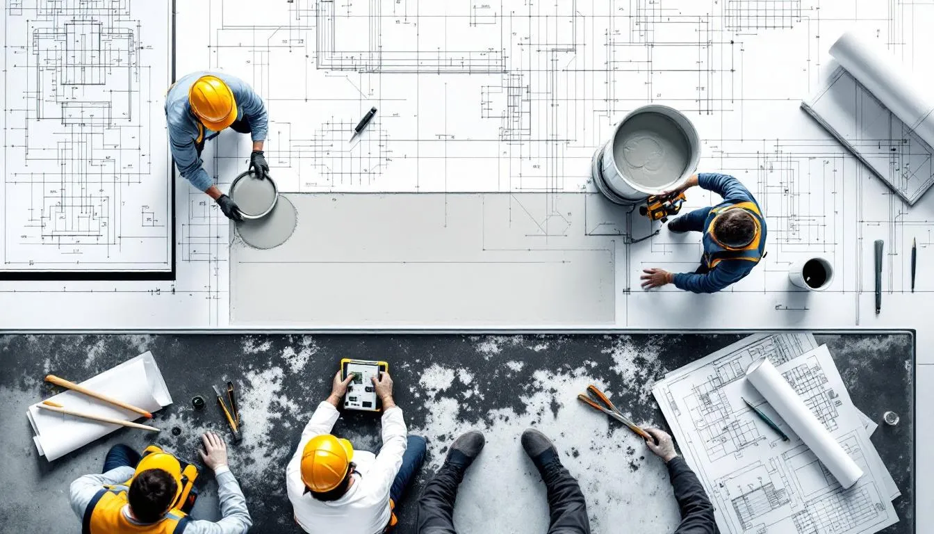 Dedicated team working on a high-quality concrete project