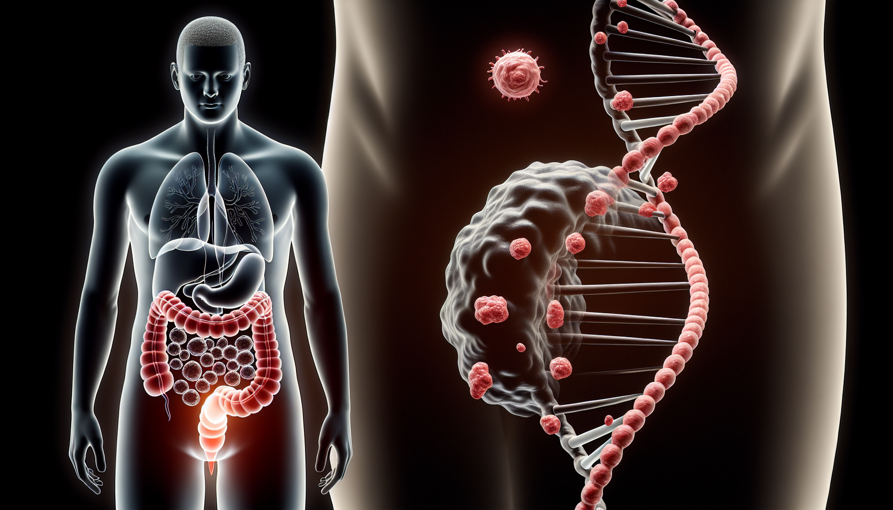 Illustration of familial adenomatous polyposis
