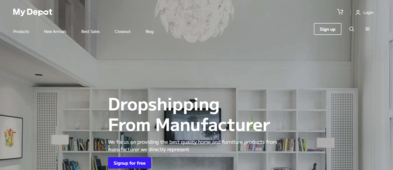 My Depot is an efficient and user-friendly furniture dropshipping supplier. They collaborate with major factories in China, Brazil, Malaysia, Taiwan, Vietnam, and Indonesia, offering competitive prices in the home organization niche. 