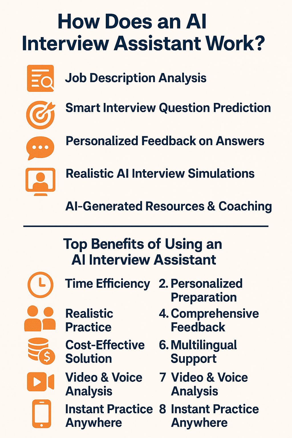 How Does an AI Interview Assistant Work - infographic