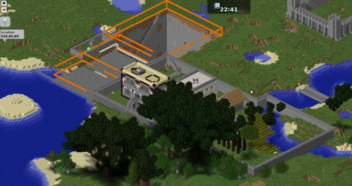 Dynmap mod Bird view in minecraft