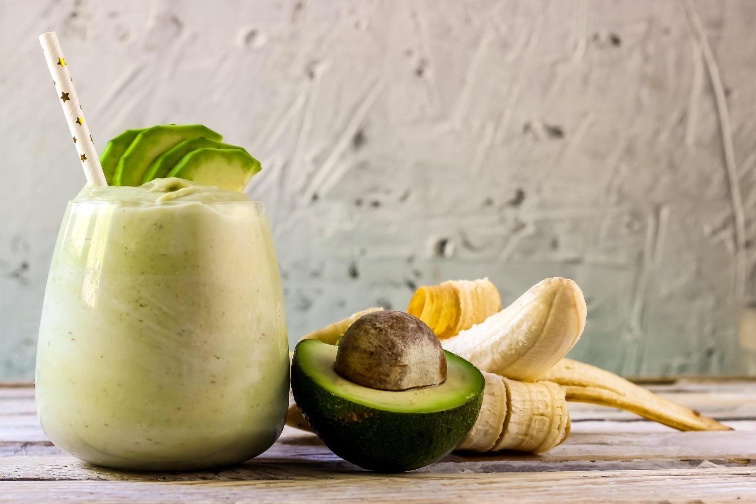 Avocado and banana shake.