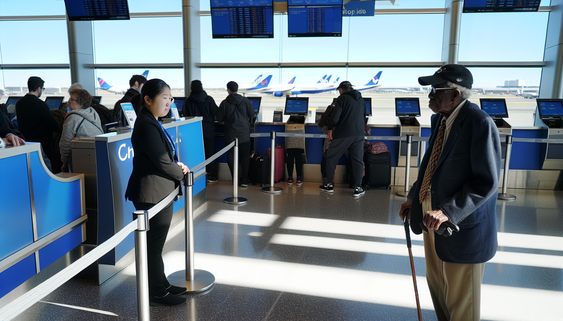 Eastern Airlines at JFK Airport check-in counter