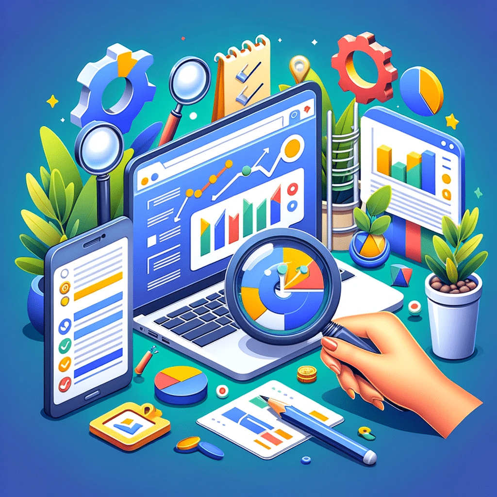 Ilustración de herramientas para medir éxito en Ads. | Posiciona.Digital