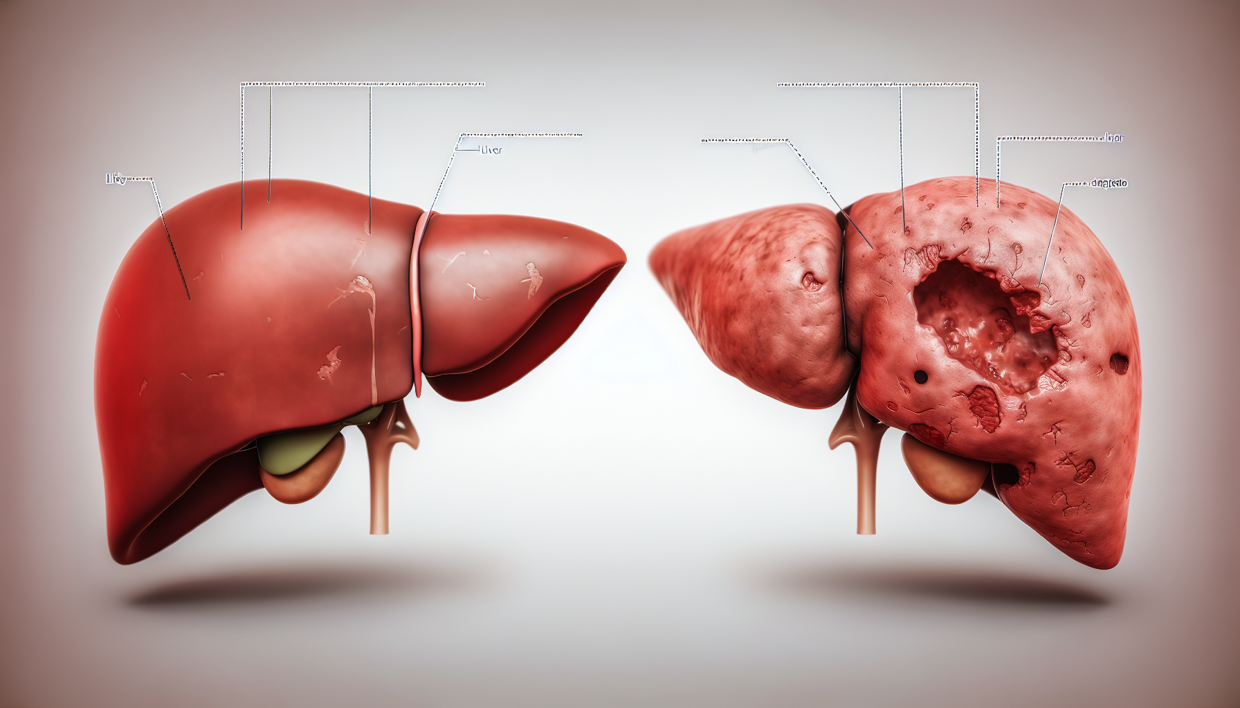 Liver damage due to alcohol abuse