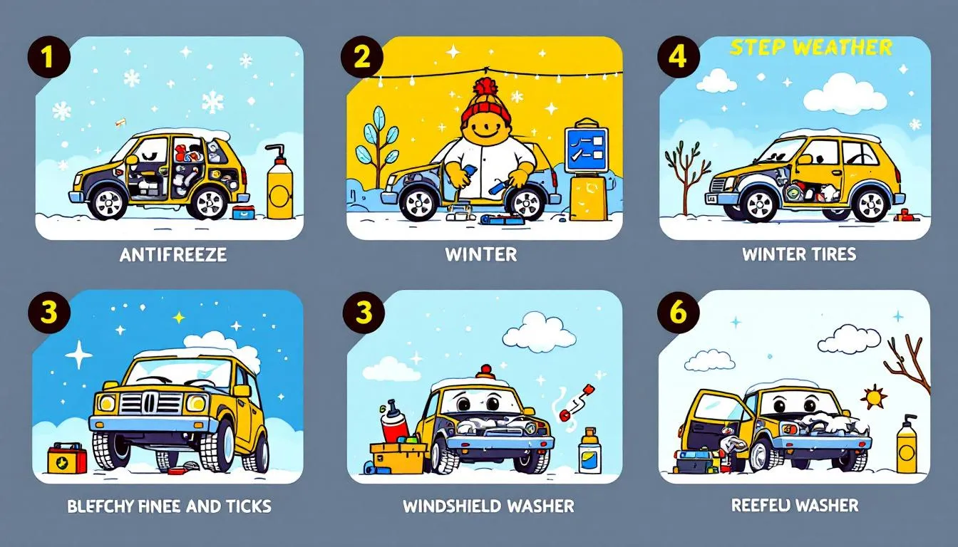 Vehicle preparedness for cold weather to ensure safety on the road.