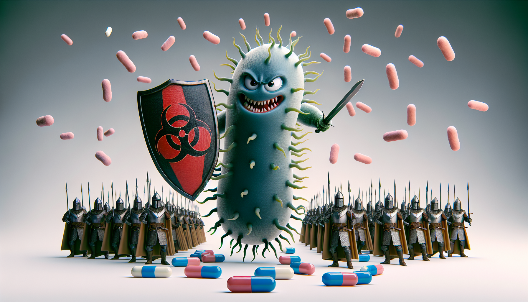 Illustration of antibiotic resistance