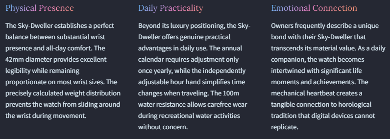 Rolex 326934 Sky-Dweller -The Wearer Experience