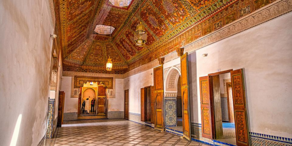 Palais de la Bahia au Maroc. Une décoration et architecture authentique.