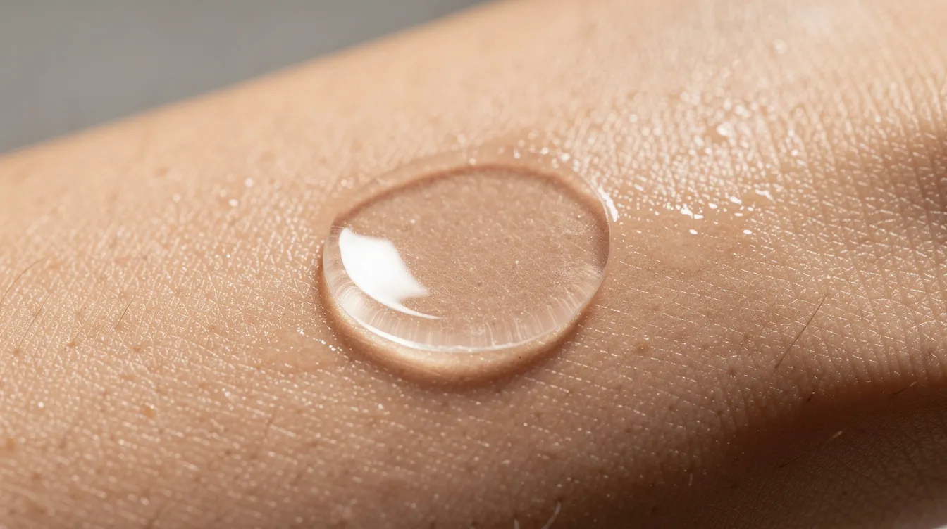 A close-up image shows a small, clear pimple patch adhered to clean, healthy skin, designed to treat blemishes and protect acne-prone areas. The patch is ideal for reactive skin, helping to calm irritation and promote clearer skin while blending seamlessly into the skin's surface.