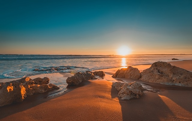 portugal, beach, sunset