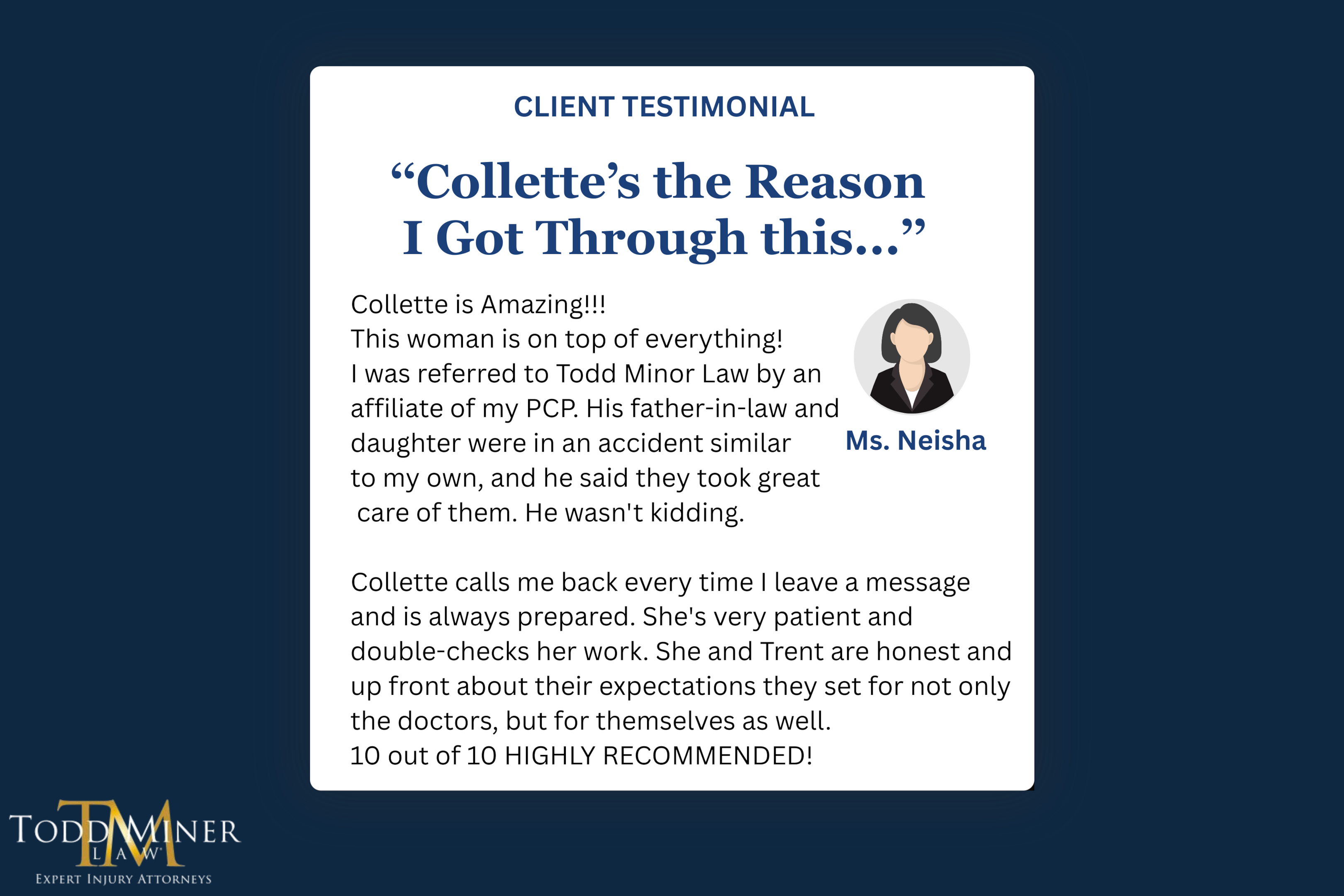 ‘‘Collette’s the Reason I Got Through this...’’