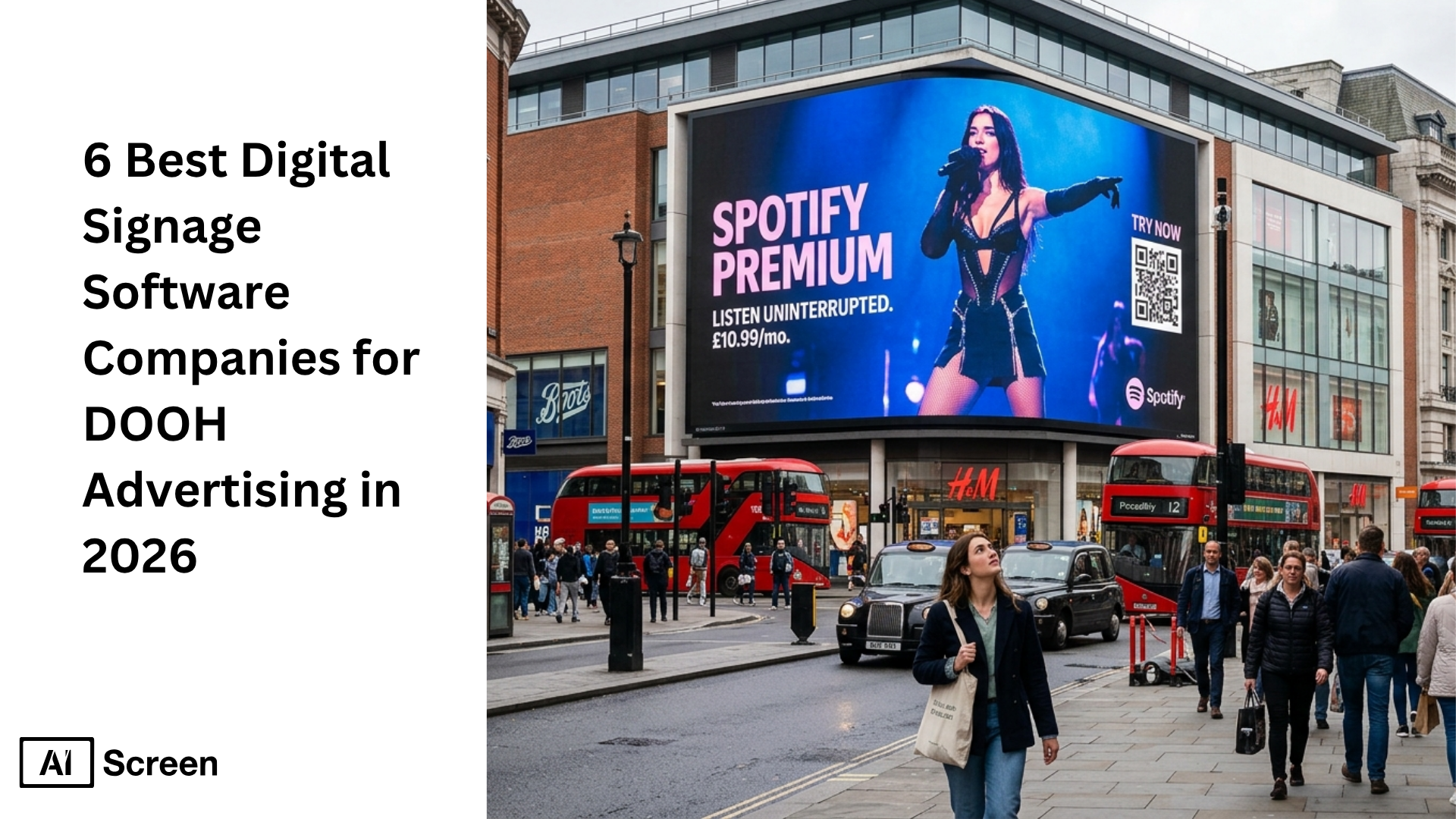 6 Best Digital Signage Software Companies for DOOH Advertising in 2026 1 dooh advertising in 2026 displayed on city billboards