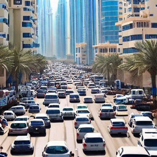 when you see a busy street in dubai