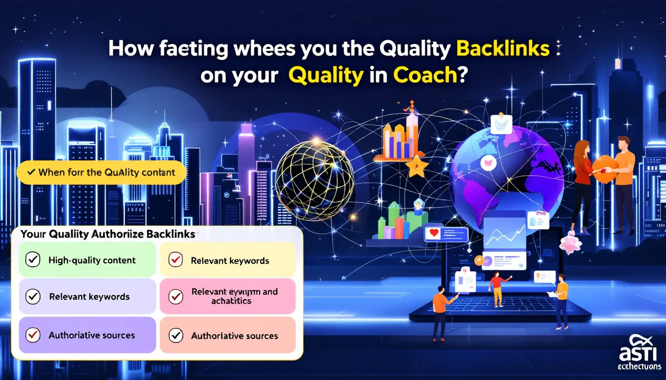 An infographic illustrating the importance of quality backlinks for building authority in coaching.