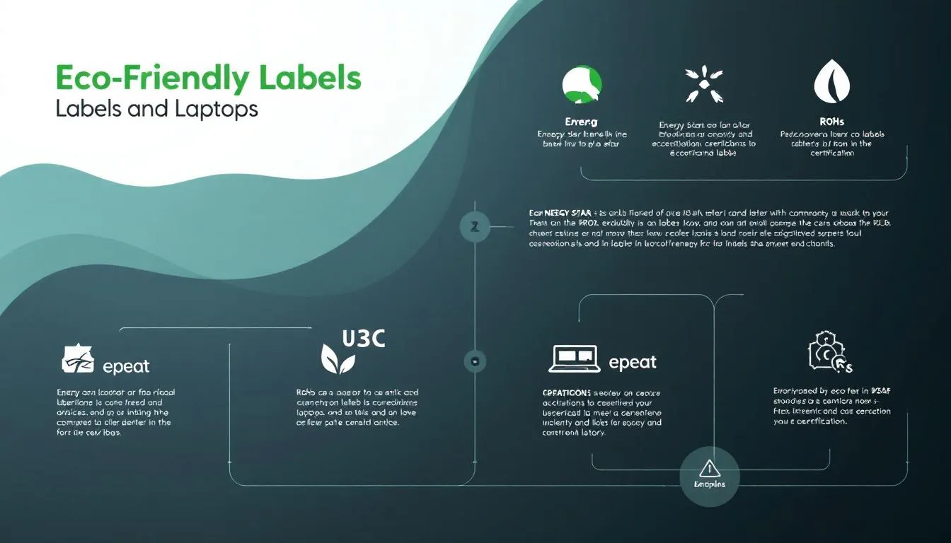 Öko-Verantwortliche Labels und Zertifizierungen für Laptops.