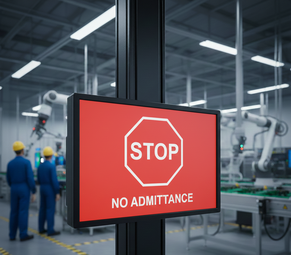 stop / no admittance / authorized personnel only