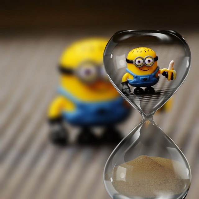 minion, fun, toy, children, hourglass, 