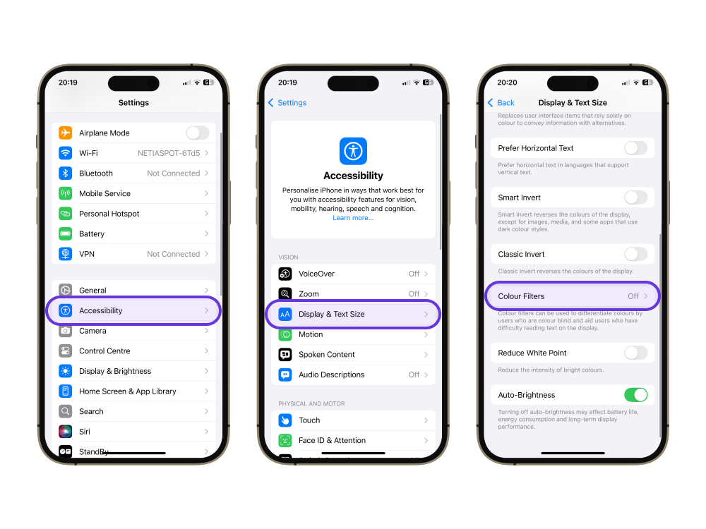 Adjusting Display Accommodations