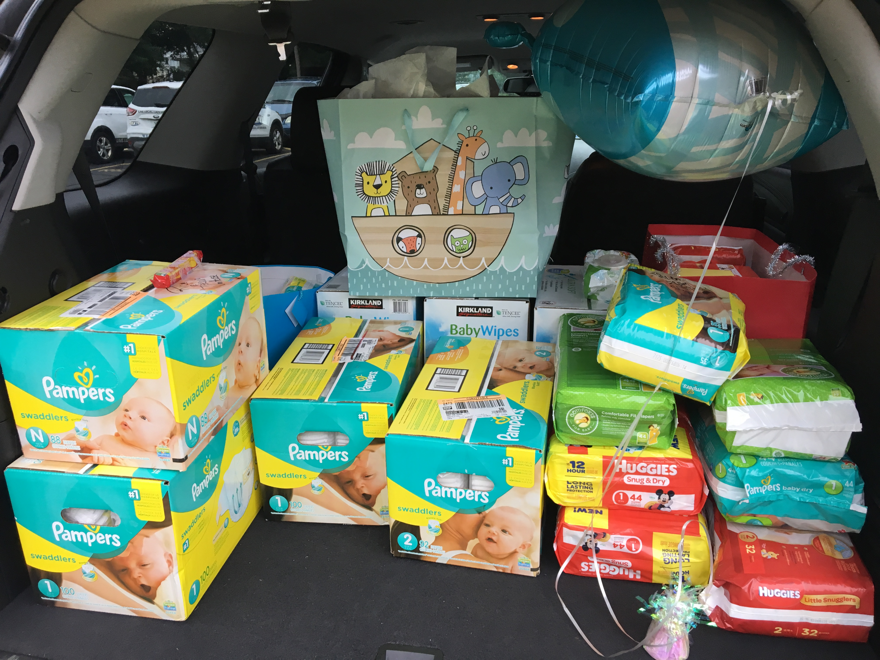 Diapers are expensive so they're always a welcome gift at a shower.