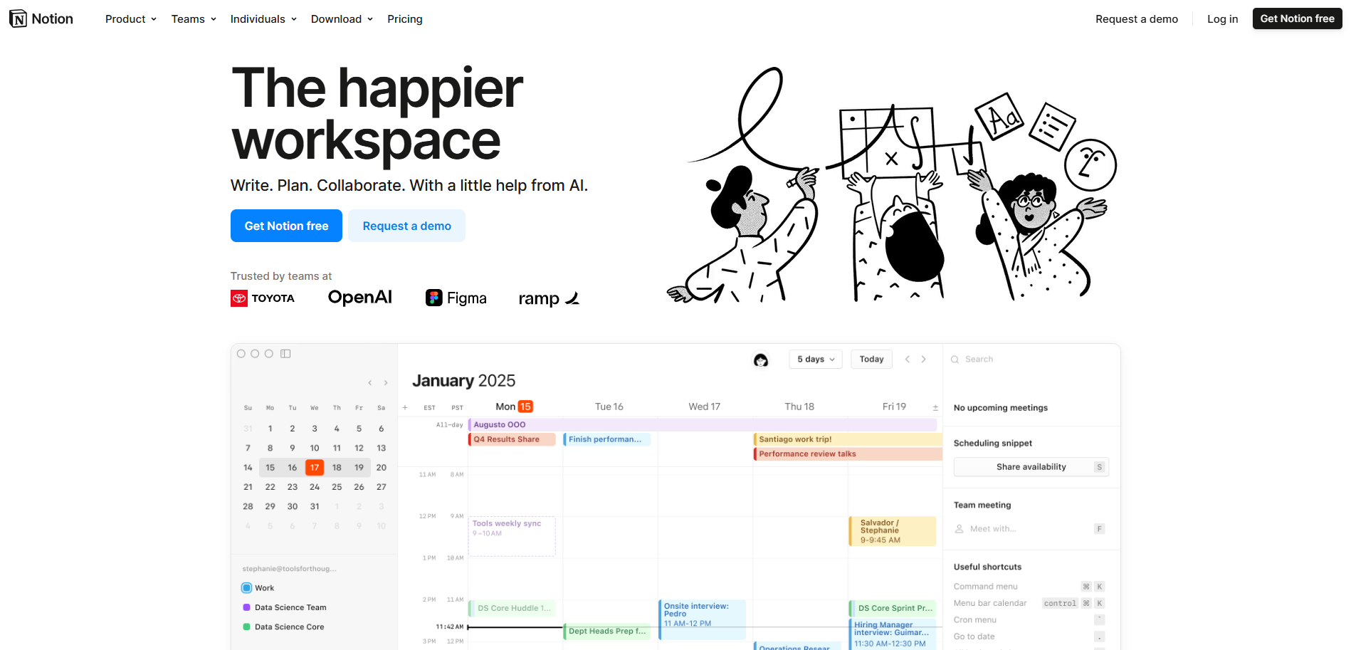 Notion - homepage
