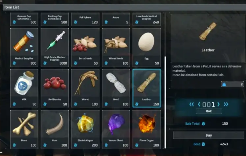 How to Get Leather palworld