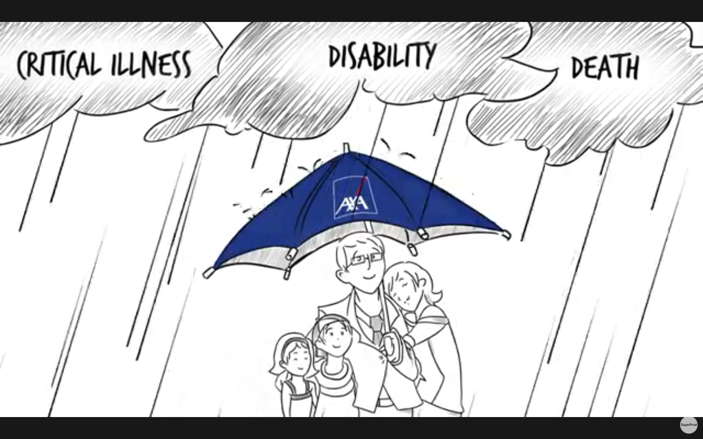 Whiteboard style explainer video AXA by SuperPixel