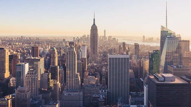 buildings, skyline, city, commercial banking, new york, new york.