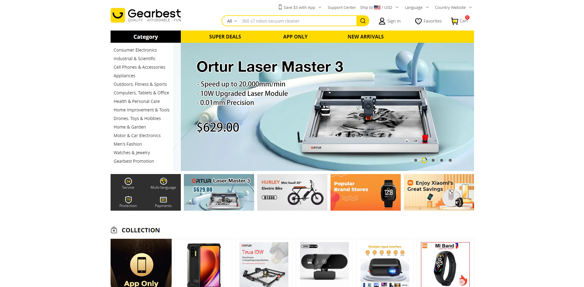 gearbest homepage