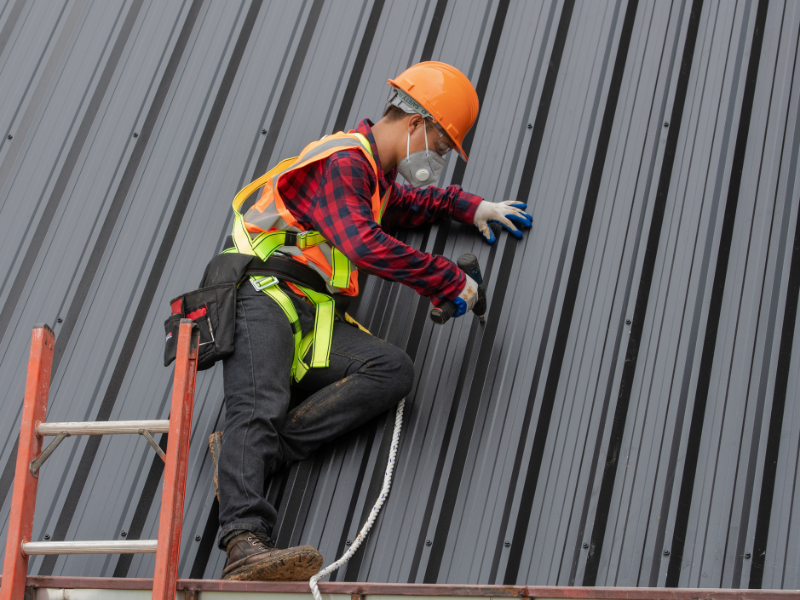 Image of a professionally installed standing seam roof.