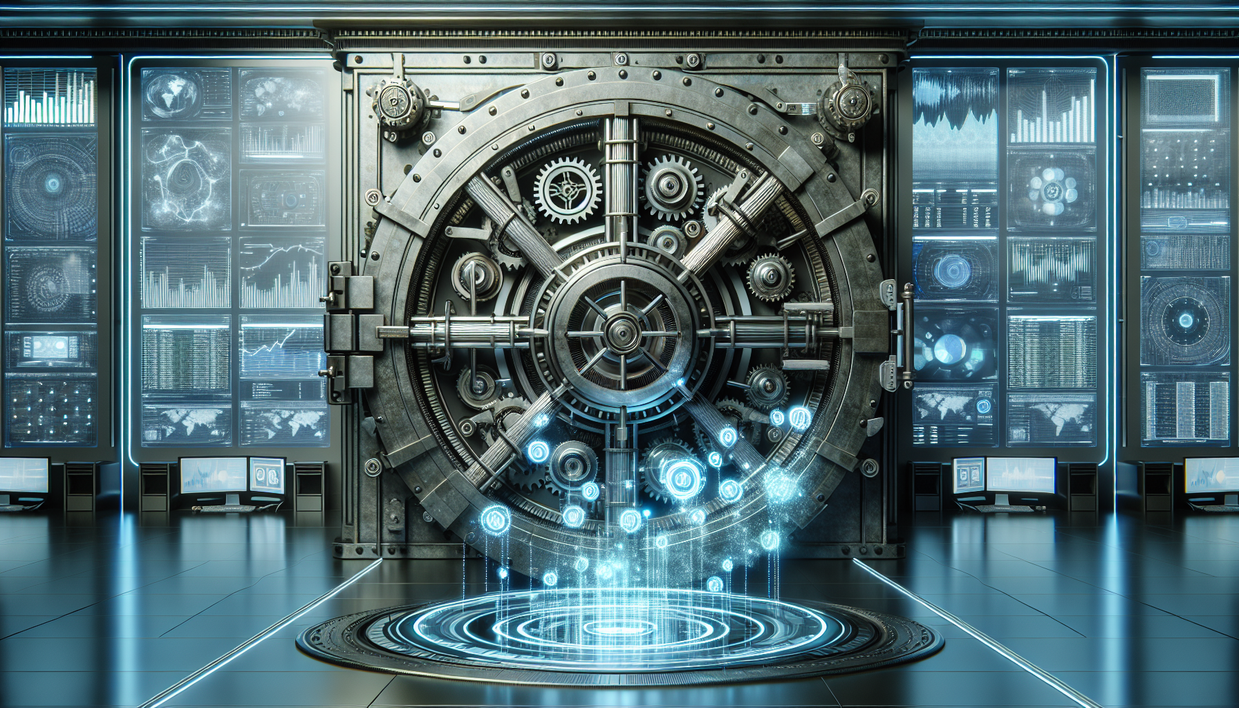Illustration of data security measures in outsourced accounting services