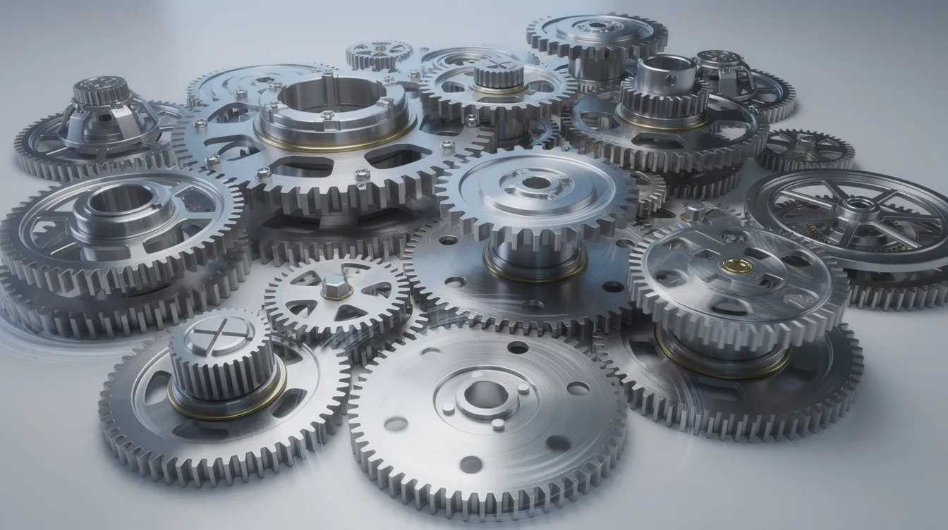 The image depicts a series of interconnected gears and cogs in motion, symbolizing synchronized business operations and the concept of business process management. This visual representation emphasizes the importance of efficient process execution and continuous improvement in enhancing overall business performance.