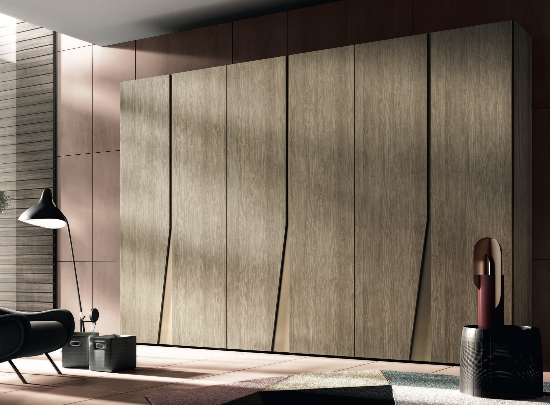 Wooden luxury wardrobes - Pedini Miami