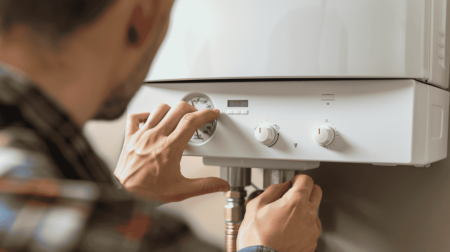 A boiler displaying an e1 fault code indicating a potential issue.