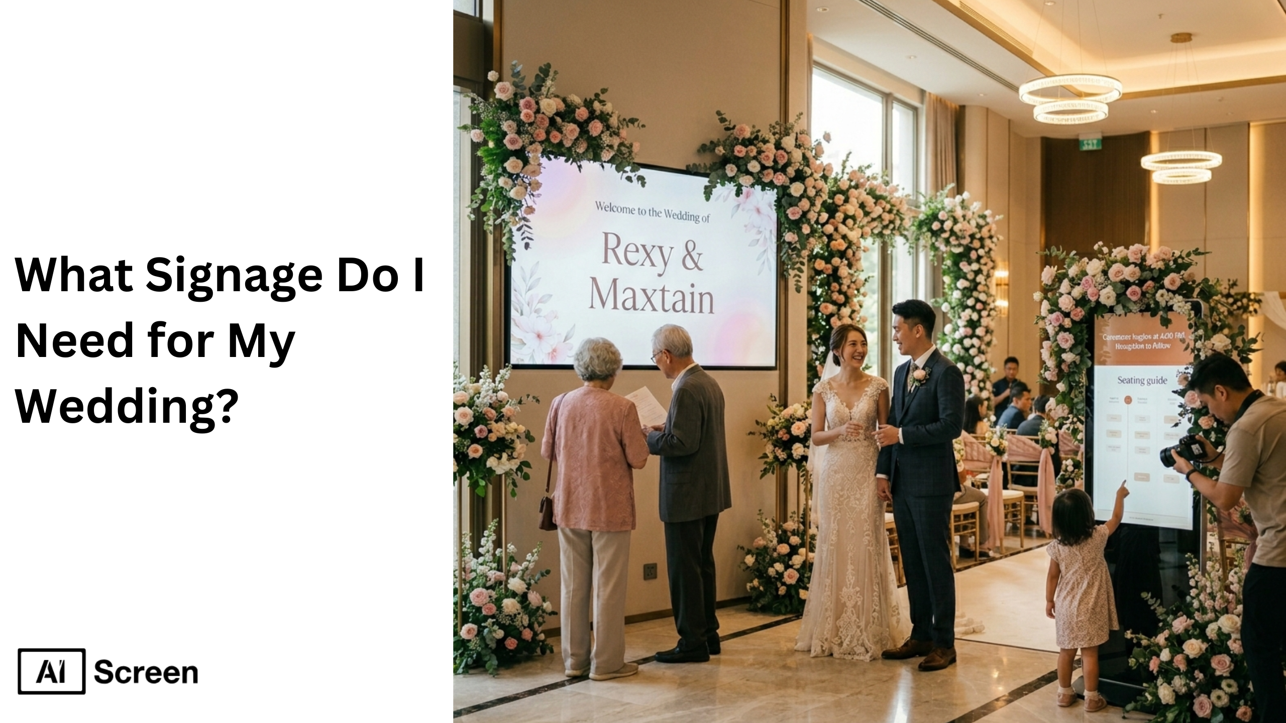 What Signage Do I Need for My Wedding? 1 wedding ceremony decorative signage