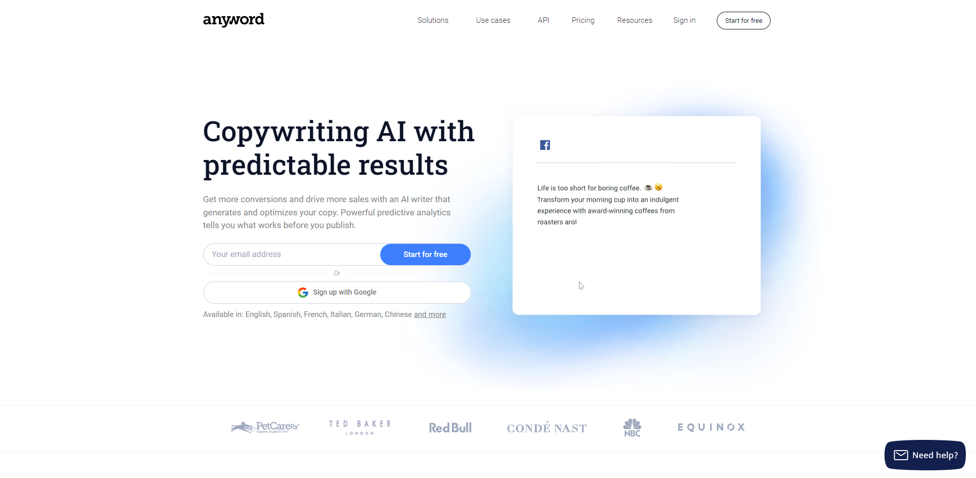 anyword homepage