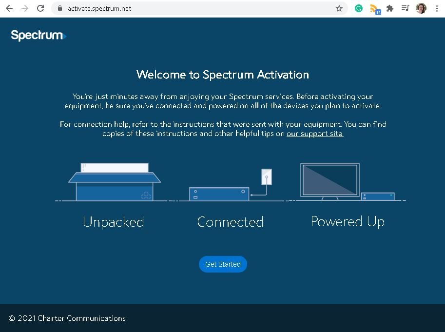 Setting up your Spectrum internet service