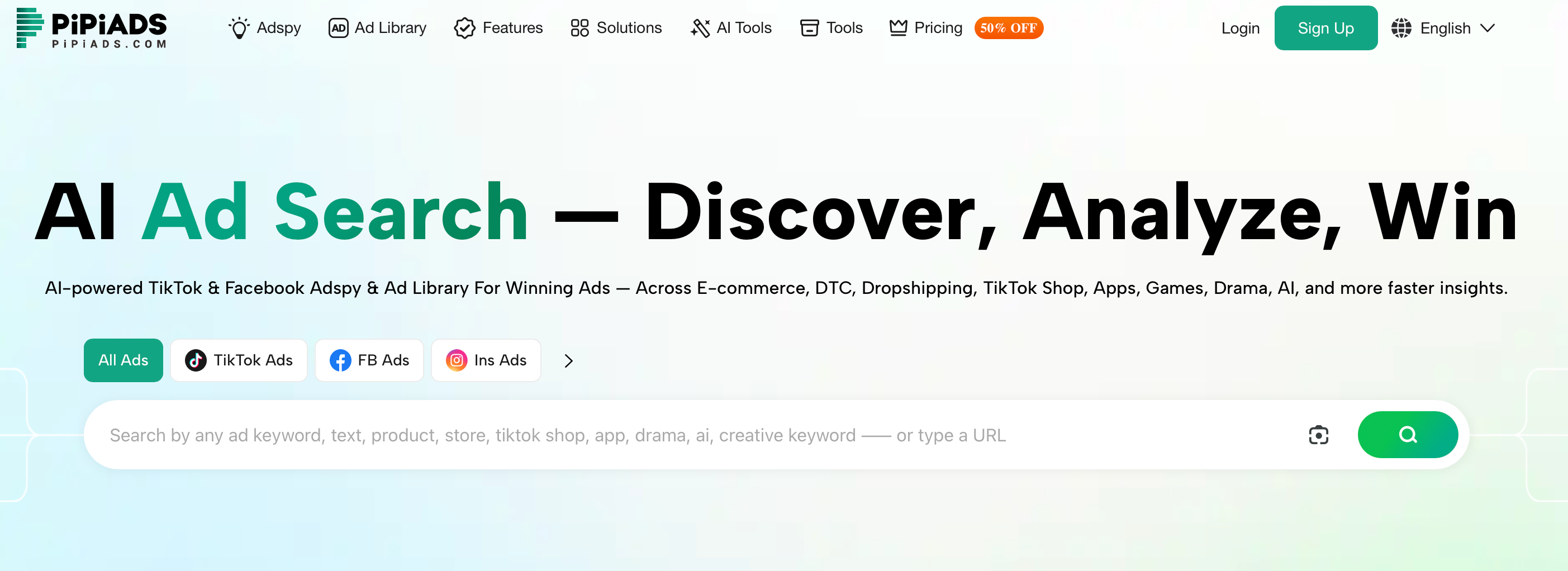 ai tools for dropshipping - pipiads