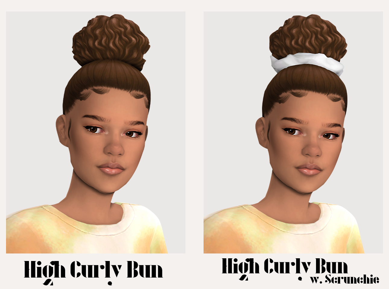 High Curly Bun