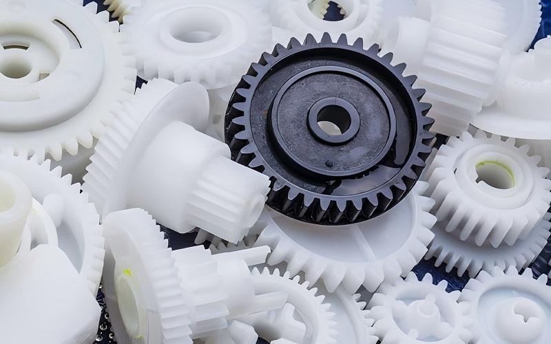 POM injection molded parts including gears and precision acetal components