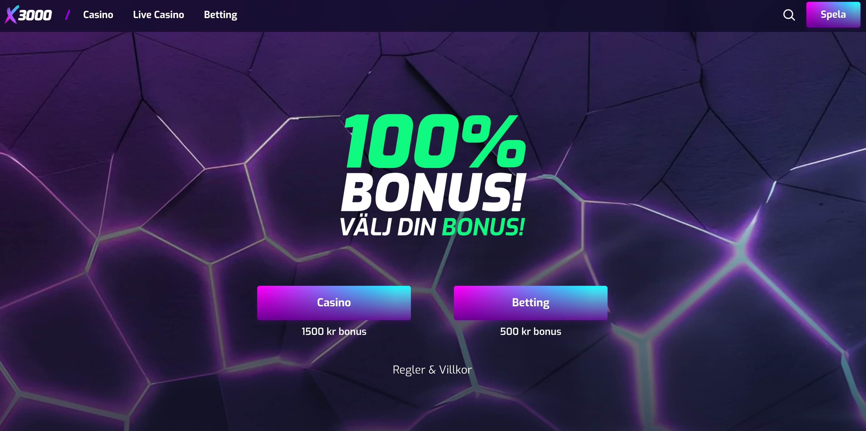 Spela på pay n play X3000 med swish och trustly