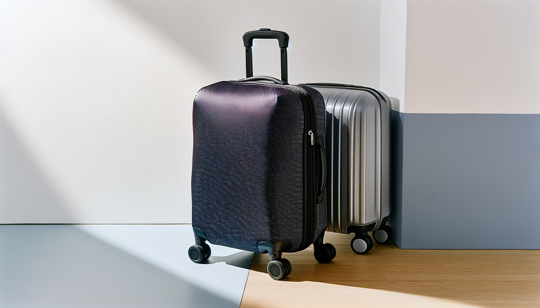 Stylish luggage cover protecting belongings