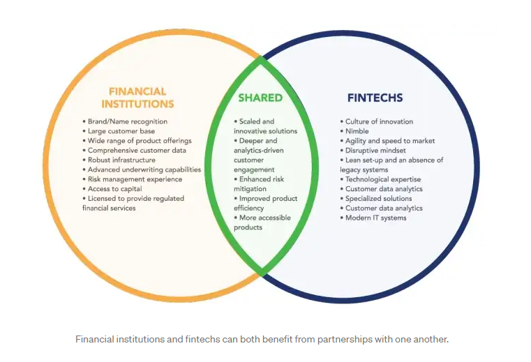 Financial institutions and Fintechs