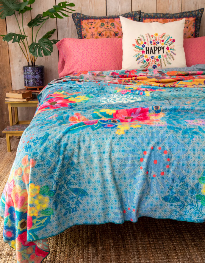 colorful printed boho bedding